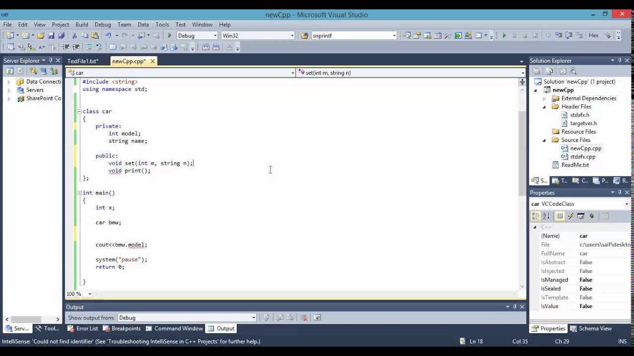 C++ Class Part 1-2 - YouTube