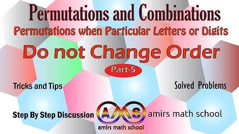 Permutations and Combinations | Do Not Change Order | Admission | BCS | Bank Job | HSC | Part-5