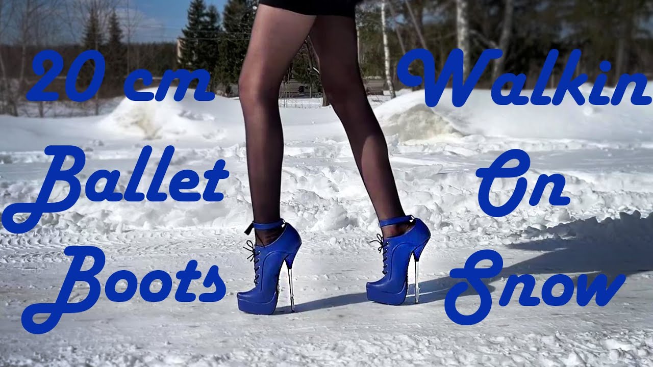 walk in 20cm Ballet High Heels Boots 