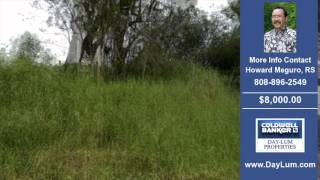 Land For Sale Puna HI Real Estate on 8000 SqFt-Acres $8000.00 Puna HI Howard Meguro RS