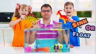 Sink or Float with oliver and Mom - Science Experiments for Kids | Diana and Roma