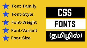 #16 CSS FONT TUTORIAL FOR BEGINNERS IN TAMIL #css #css3 #csstutorials #codewithaswin #font #ytvideo