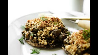 Vegan Stuffed Portobello Mushrooms