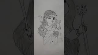 #drawing  cute Kali Mata #art #creative #shortvideo🙏🙏🙏🙏