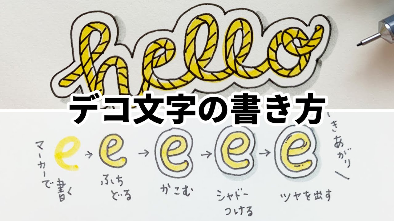 ボールペンでも書けるよ デコ文字の書き方 和気文具ウェブマガジン