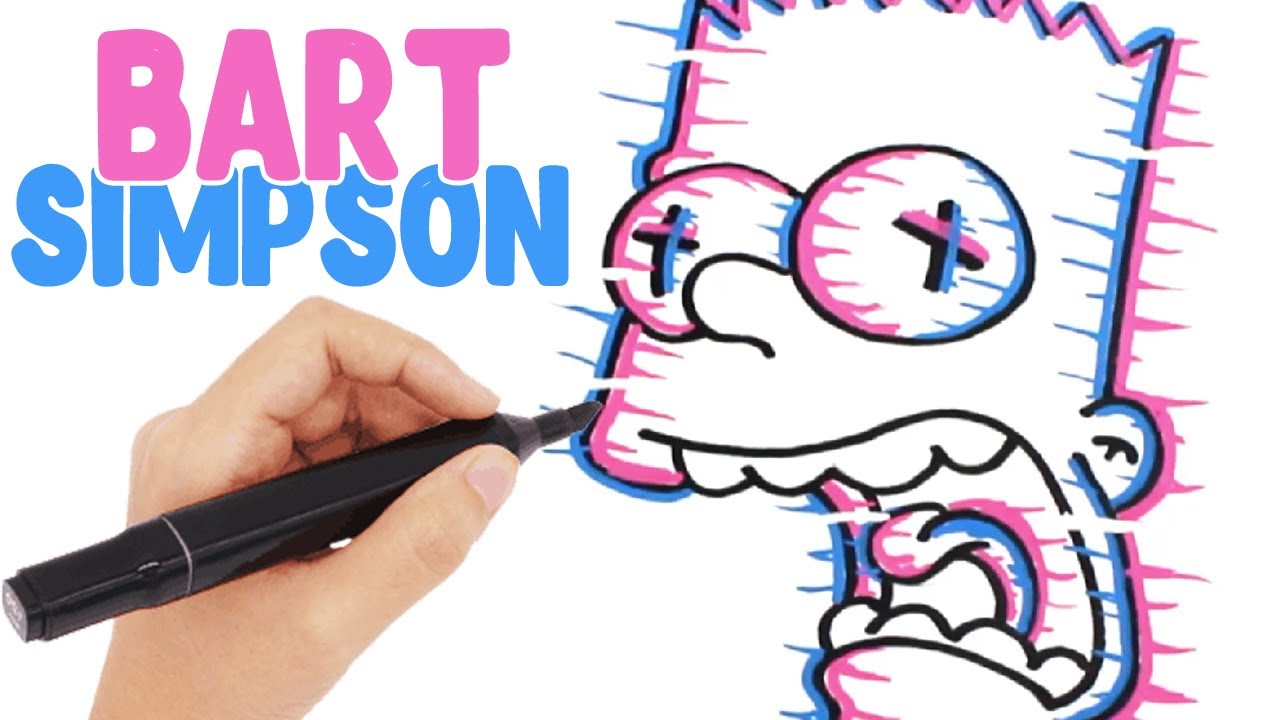 COMO DESENHAR O BART SIMPSON, How To Draw Bart Simpson