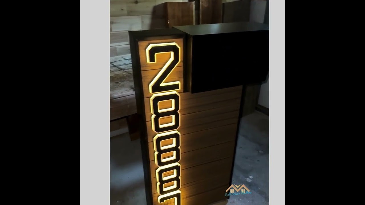 Custom Composite Mailbox Brown with Solar LED Light