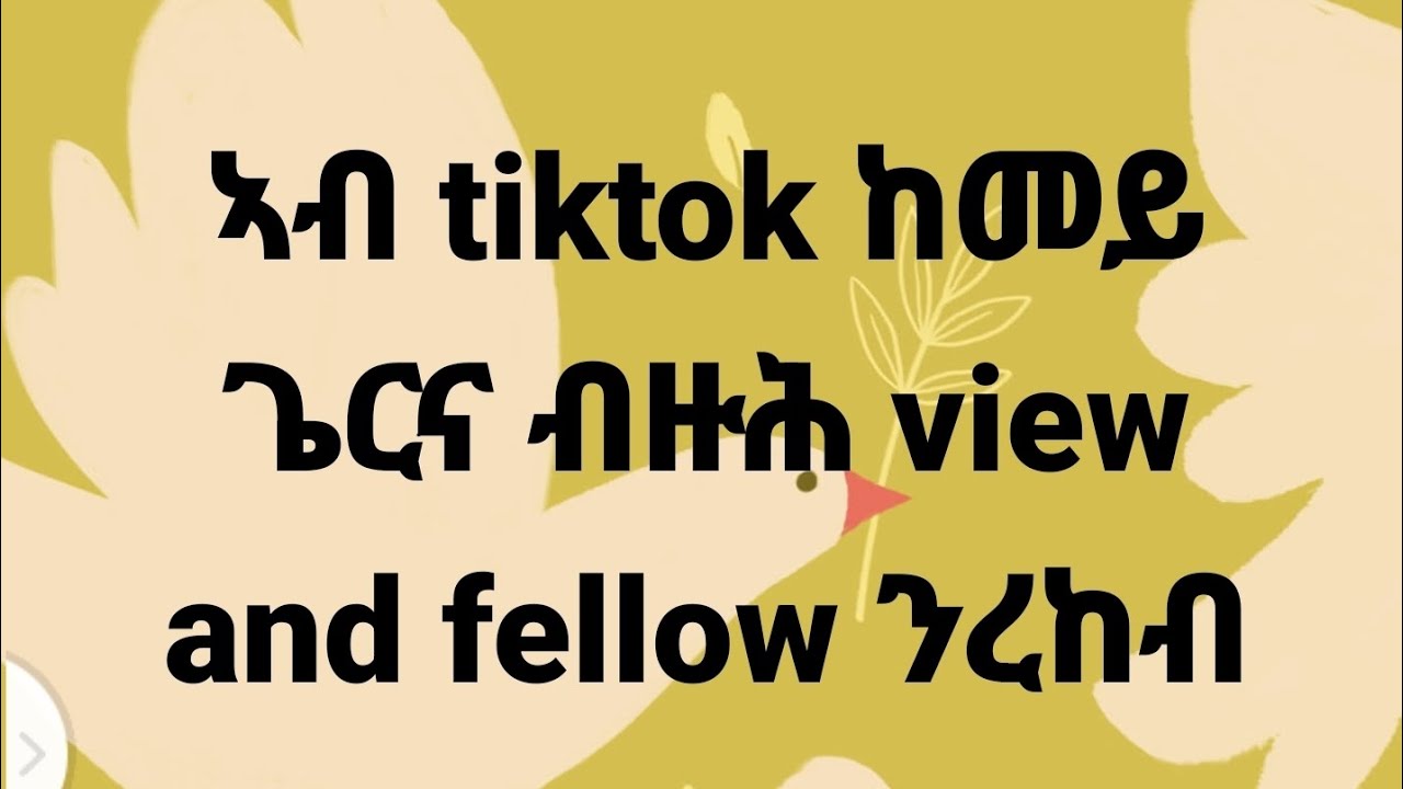 ከመይ ጌርና ኣብ tiktok ብዙሕ views and fellows ንረክብ ብቅሊል ዝበለ