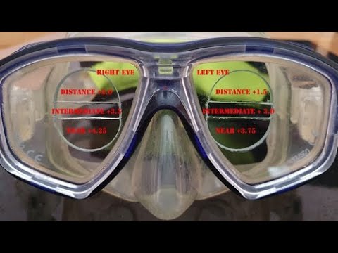 Tusa scuba dive mask corrective prescription bifocal and trifocal lenses, a DIY guide