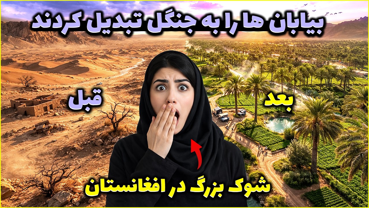 دنیا شوکه شد 😳 افغانستان بیابان‌ها رو به جنگل تبدیل کرد!