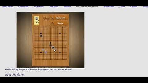 Gomoku - play the game of Gomoku against the computer or a friend