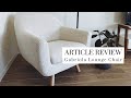 Article Review | Gabriola Lounge Chair in Ivory Boucle