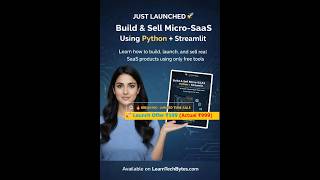 Build & Sell Micro-SaaS Using Python 🚀 (₹199 Launch Offer) #pythonprogramming #streamlit