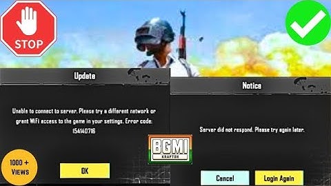 "Fixing PUBG/BGMI Mobile Game Errors: Error Code 154140716 & Server Connection Issues"