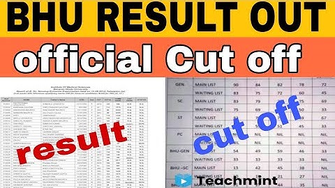 Bhu entrance result 2021|bhu result 2021| bhu cut off| bhu result bhu cut off marks 2021#teachmint