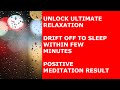GENTLE RAIN for Sleeping Relaxation Study Meditation and Reset on RED SCREEN