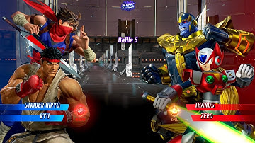 Marvel Vs Capcom Infinite - Ryu & Strider Hiryu VS Thanos & Zero