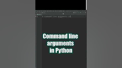 Command line arguments in Python