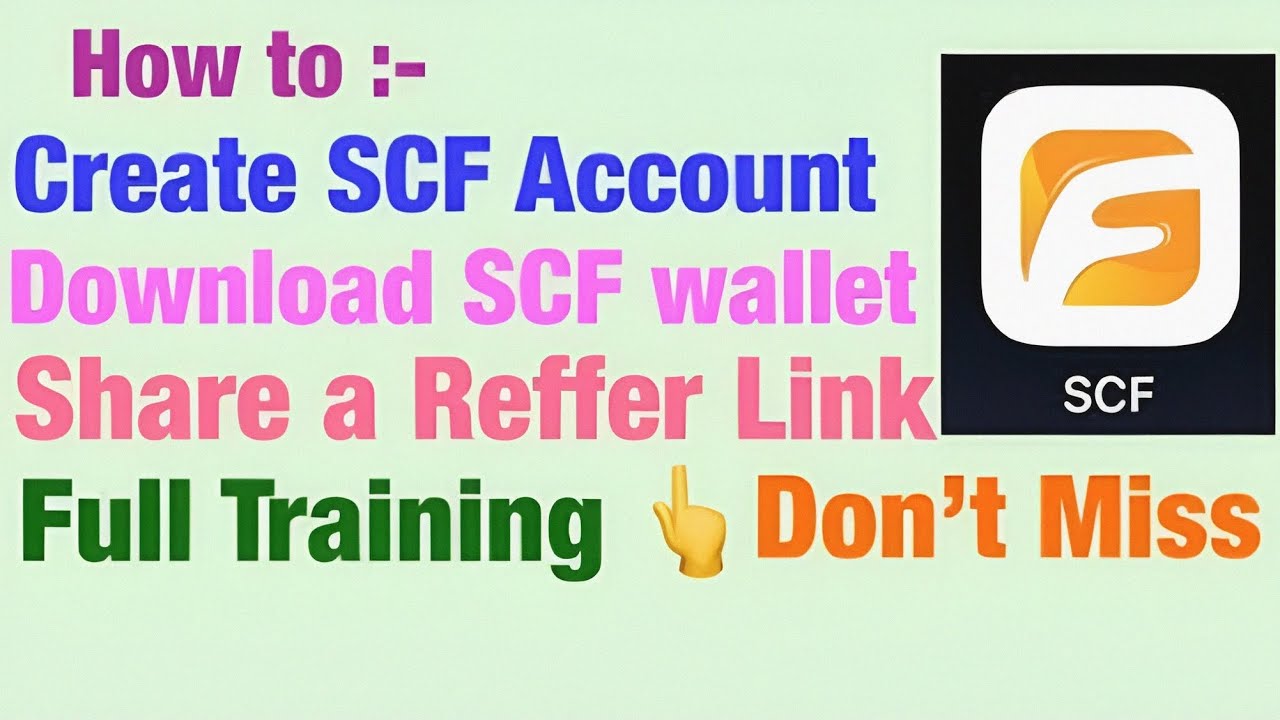 🤔How 2 download & create a new SCF Wallet🤩