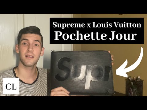 Louis Vuitton Supreme Pochette Jour GM Clutch Bag