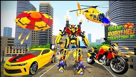 Flying Helicopter Car Robot Transformation || Robot bike Car Transform || LA LA GAMES