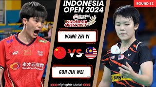 WANG Zhi Yi (CHN) vs GOH Jin Wei (MAS) | Indonesia Open 2024 Badminton