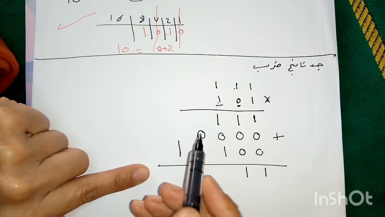 عملية الضرب في النظام الثنائي