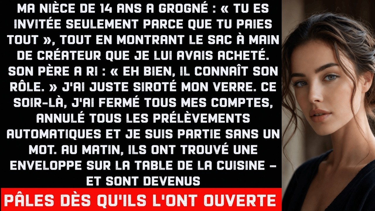 « Tu n’es invité que parce que tu payes pour tout. » Ces mots m’ont frappé en plein visage devant toute la famille, dans le jardin de ma mère, un samedi après-midi, alors que je venais soi-disant...