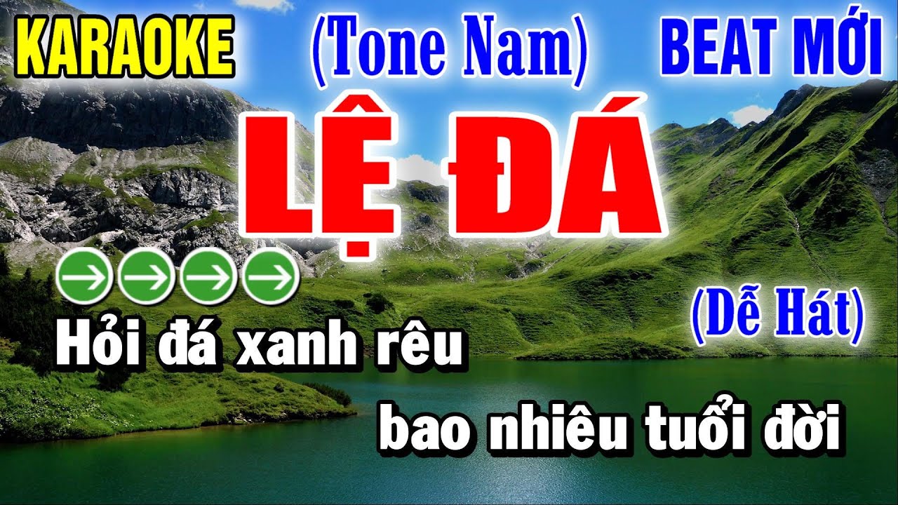 Lệ Đá - Karaoke Tone Nam ✦ Âm Thanh Chuẩn | Yêu ca hát - Love Singing |