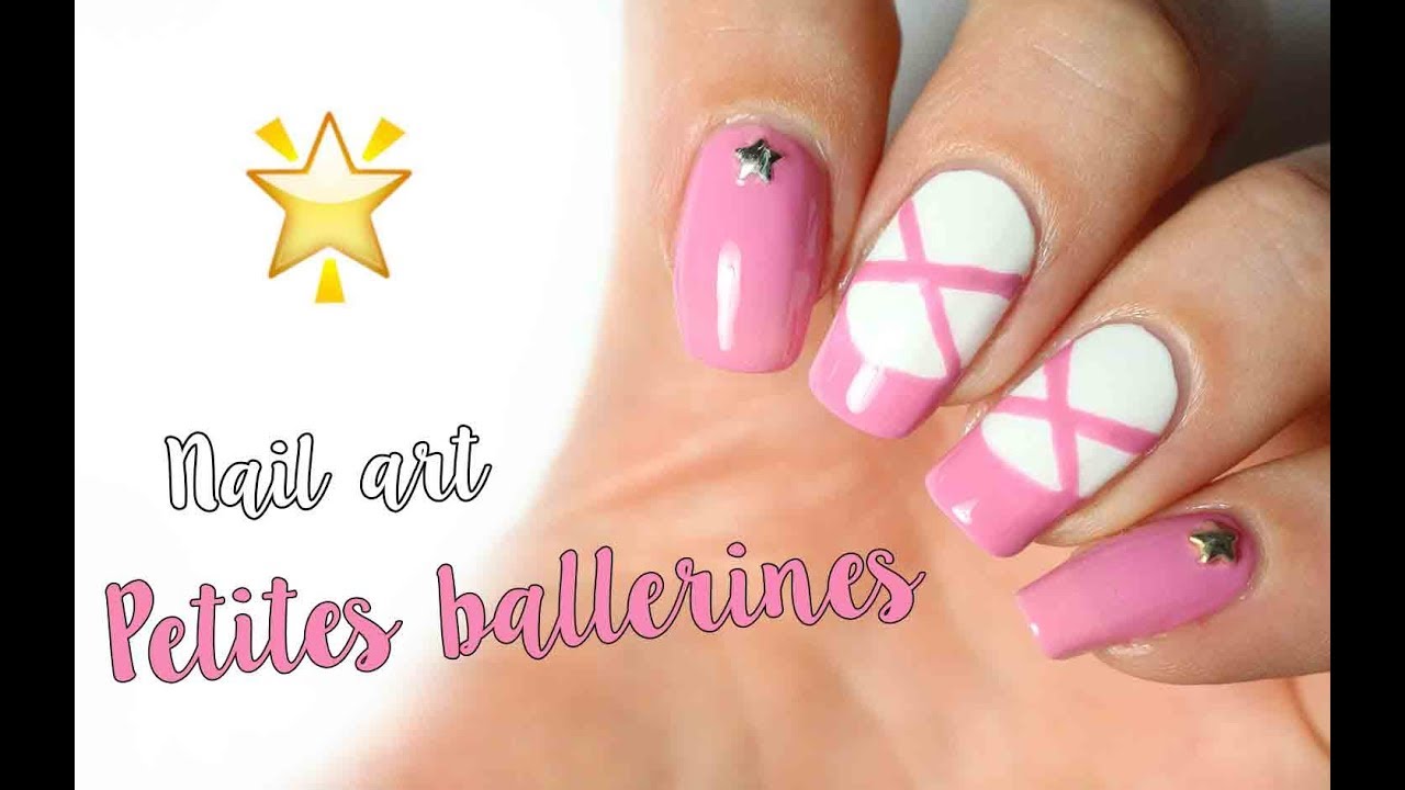 🎀  Nail art très facile : Les petits chaussons de danse