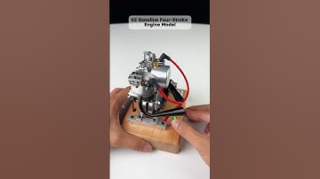 V2 gasoline four-stroke engine model #enginemodel #DIY #vortrixe #v2 #harley
