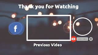 Free Outro light Template |No text