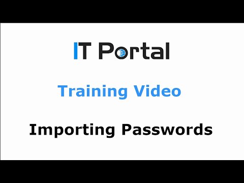 IT Portal - Importing Devices and Passwords