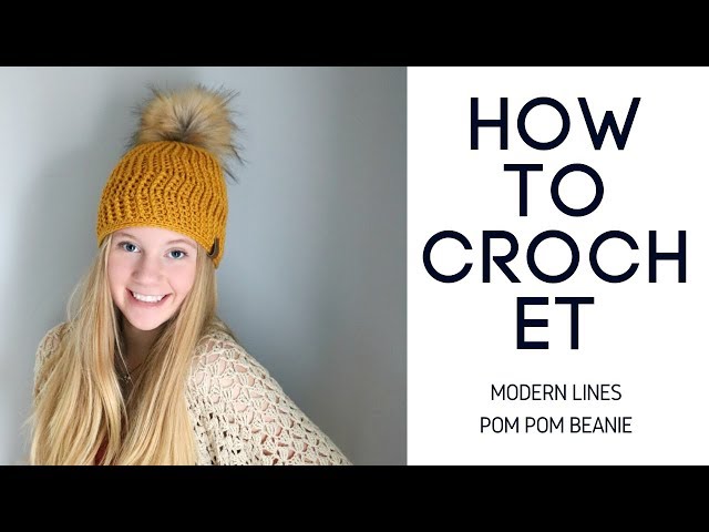 How to Crochet Modern Lines Beanie - YouTube