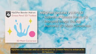 Nijigpen Updates V0.110.12 Grease Pencil 2D Addon