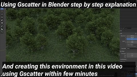 Gscatter in Blender step by step explained and created this environment in this video using Gscatter