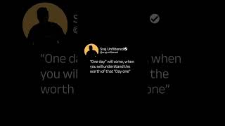 Day one is above all days to come #srajunfiltered #mindset #motivation #rawtalk