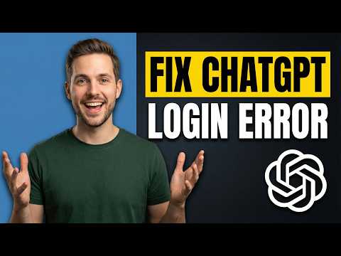 How To Fix ChatGPT Login Error (2026 Easy Guide)