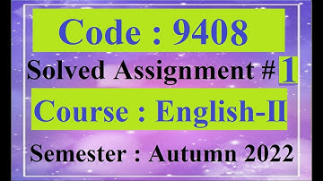 AIOU Code 9408 Solved Assignment No 1 Autumn 2022 | Baloch Academy