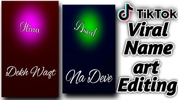 tiktok trending name art video editing | tiktok viral name art video | alightmotion editing