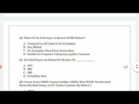 M.com - II advanced financial management MCQ  with answers