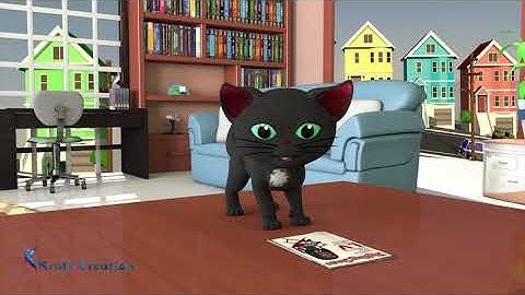 3D Cartoon Cat animation Explainer Video  #KCGI