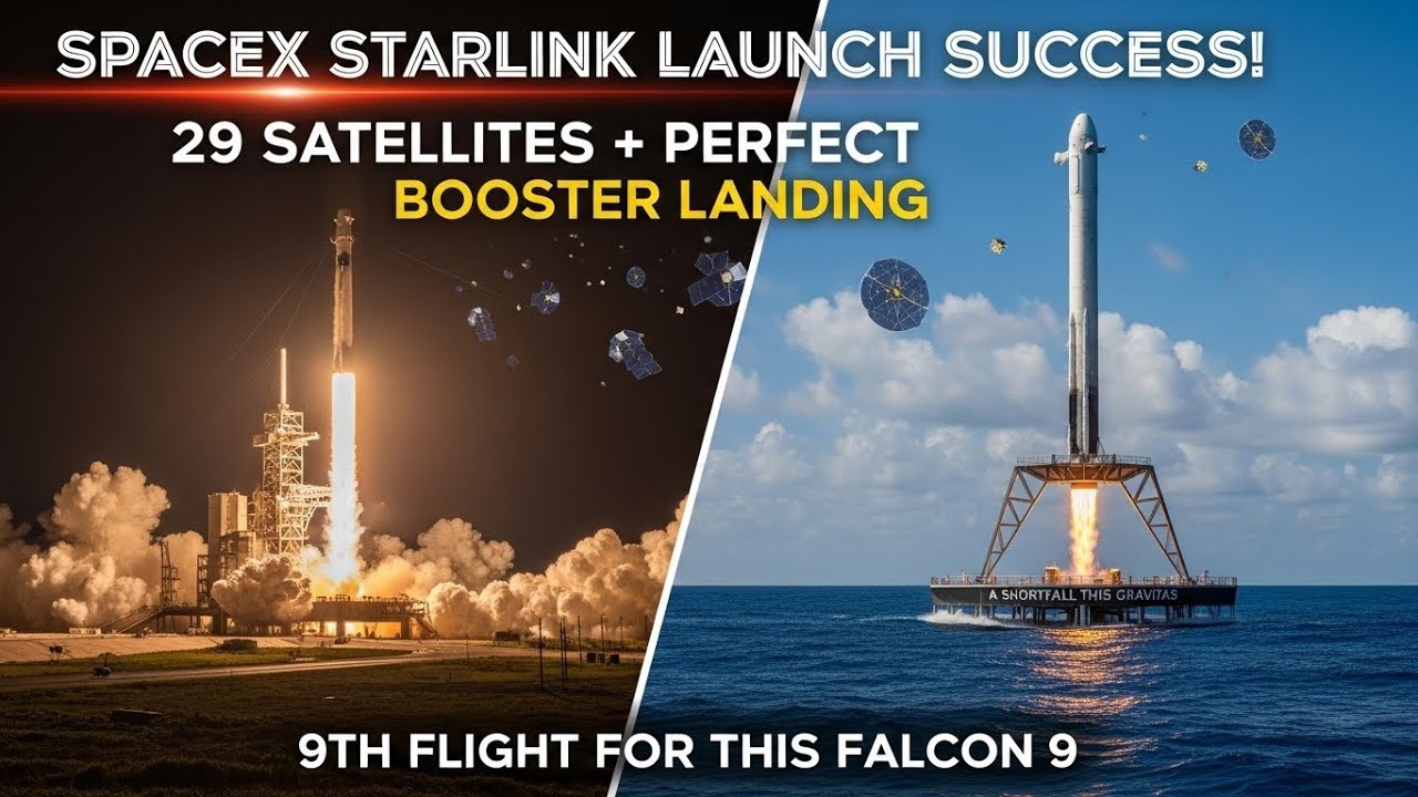 SpaceX Falcon 9 Launches XX Starlink Satellites & Nailing the 550th ...