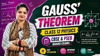 GAUSS THEOREM | ELECTRIC FIELD AND CHARGES | PHYSICS | CLASS12 #cbse #physics 