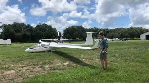 DG505MB Motorglider Start and Self Launching Sailplane (SLS) Solo 2625 02c #shorts