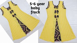 Baby girls frock , baby dress, A line baby frock, baby frock cutting and stitching,