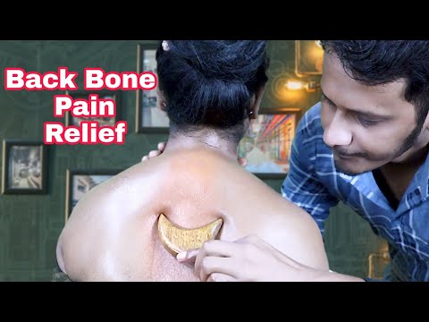 Women Back Bone Pain Relief Massage With Camphor Oil | Neck and Shoulder Pain Relief | Neck Crack