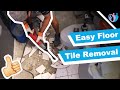 How to remove floor tile in a bathroom | bathroom remodel