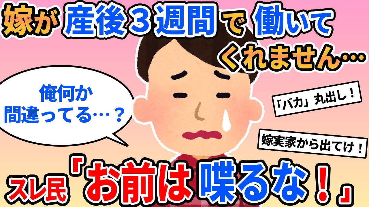 【報告者キチ】妊娠した嫁と今まで通り生活費折半提案したい！→スレ民：独身気取りで結婚するな！【2ch】【ゆっくり解説】【スレ２本】