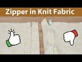 How to Sew a Zipper in Stretchy Knit Fabric - No Waves